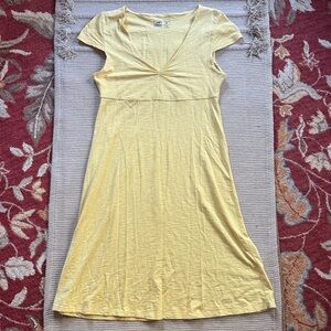 Horny Toad Rosemarie dress in custard yellow great condition cotton womens S